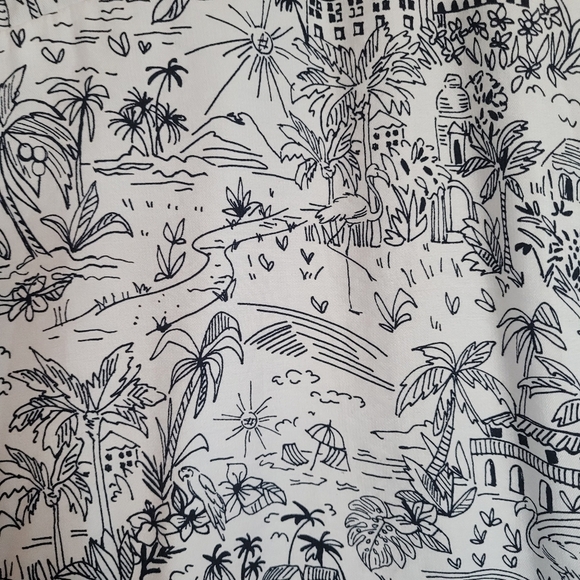 CJ Banks Women's Plus Size Vacation Print Square Neck Blouse Size 3X - Picture 3 of 9